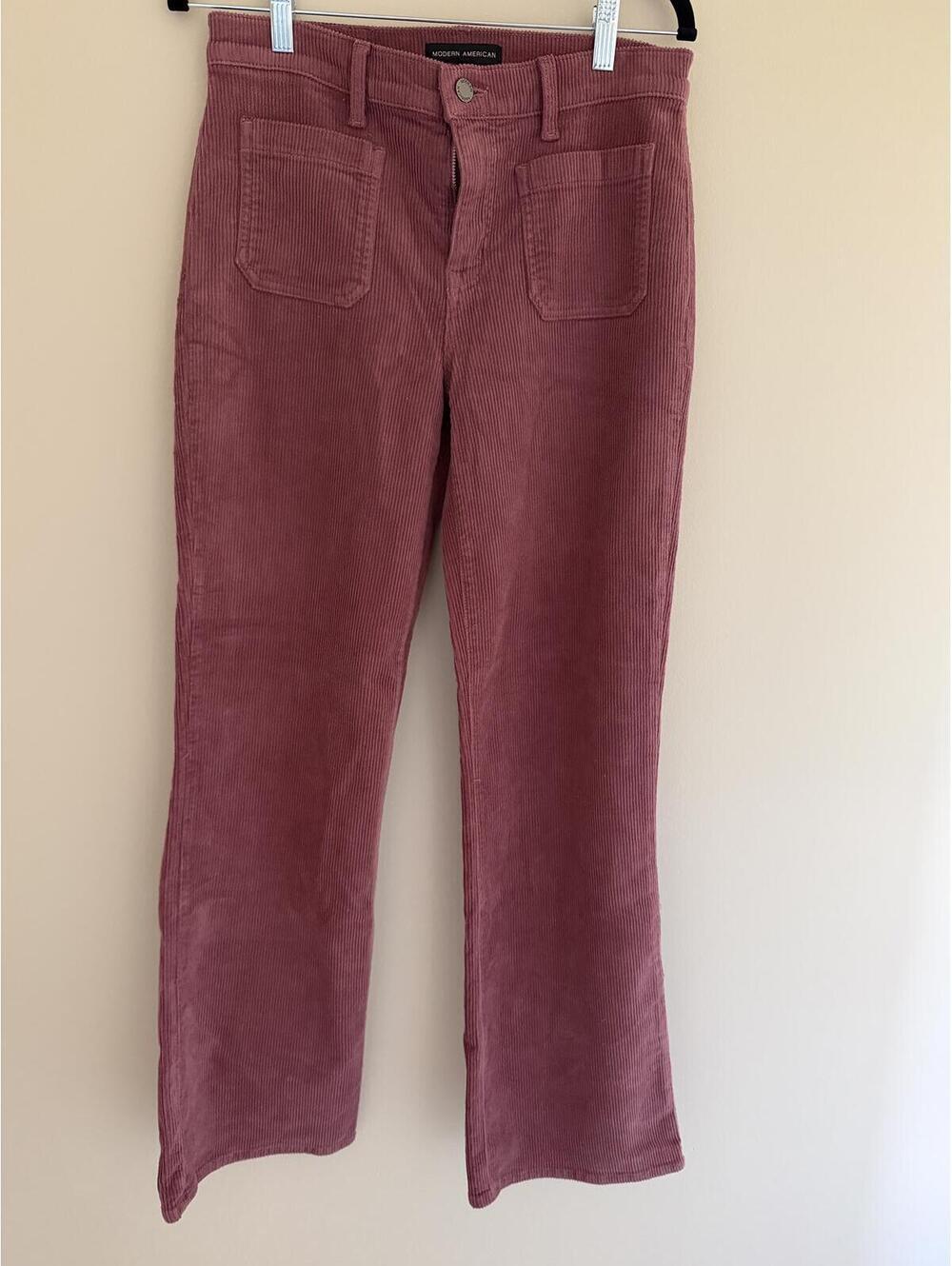 Modern American Marley in Mauve 26-28 Wide Leg Cords